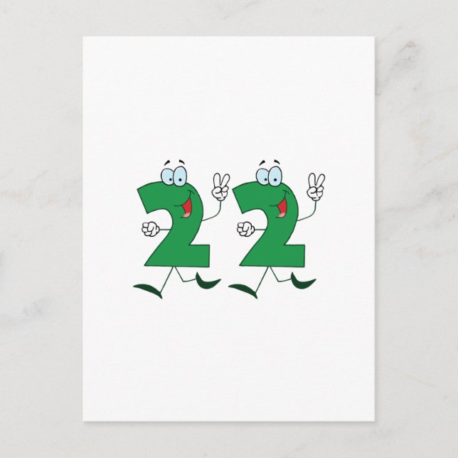 Happy Number 22 Postcard (Front)
