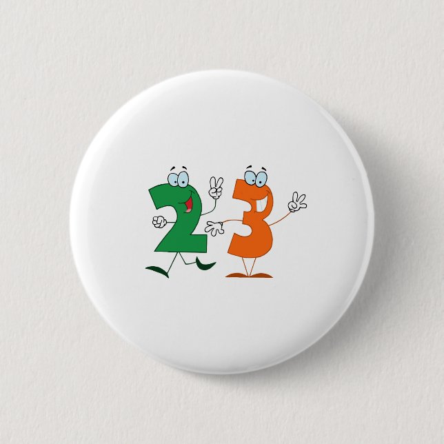 Happy Number 23 6 Cm Round Badge (Front)
