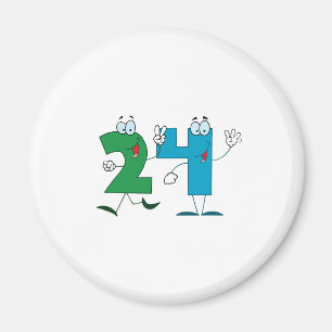Happy Number 24 Magnet