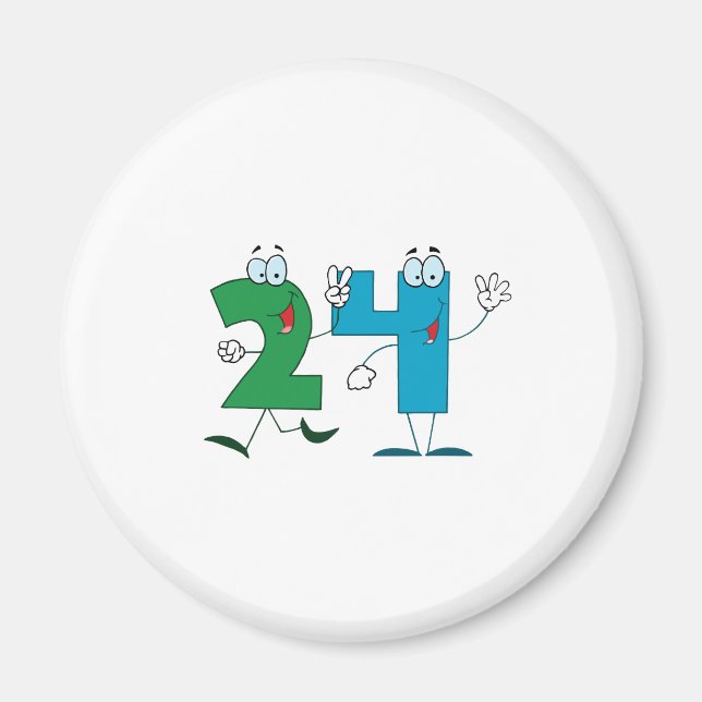 Happy Number 24 Magnet (Front)