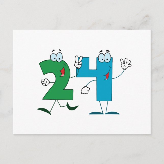 Happy Number 24 Postcard (Front)