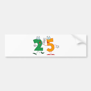Happy Number 25 Bumper Sticker