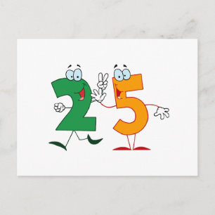 Happy Number 25 Postcard