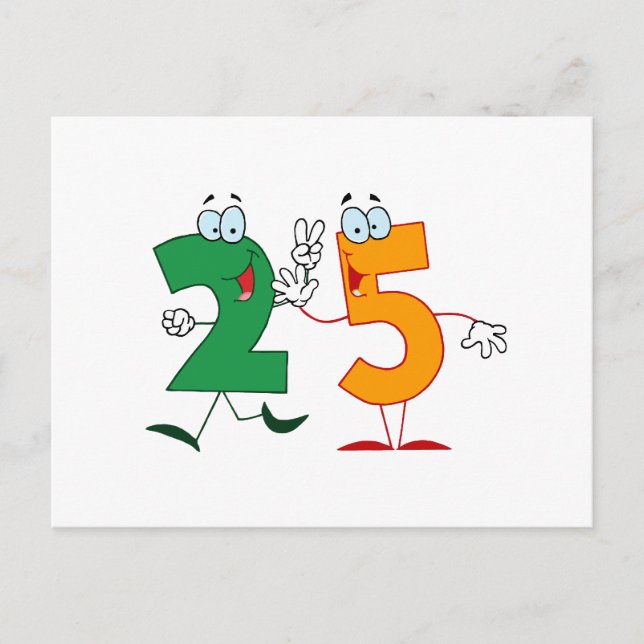 Happy Number 25 Postcard (Front)
