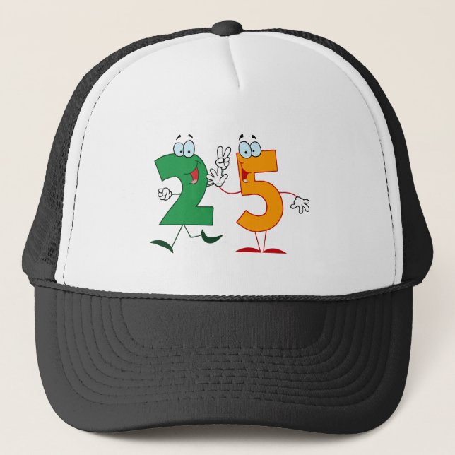 Happy Number 25 Trucker Hat (Front)