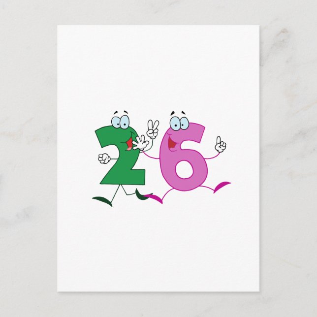 Happy Number 26 Postcard (Front)