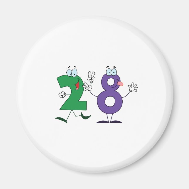 Happy Number 28 Magnet (Front)
