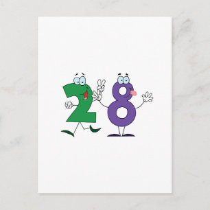 Happy Number 28 Postcard