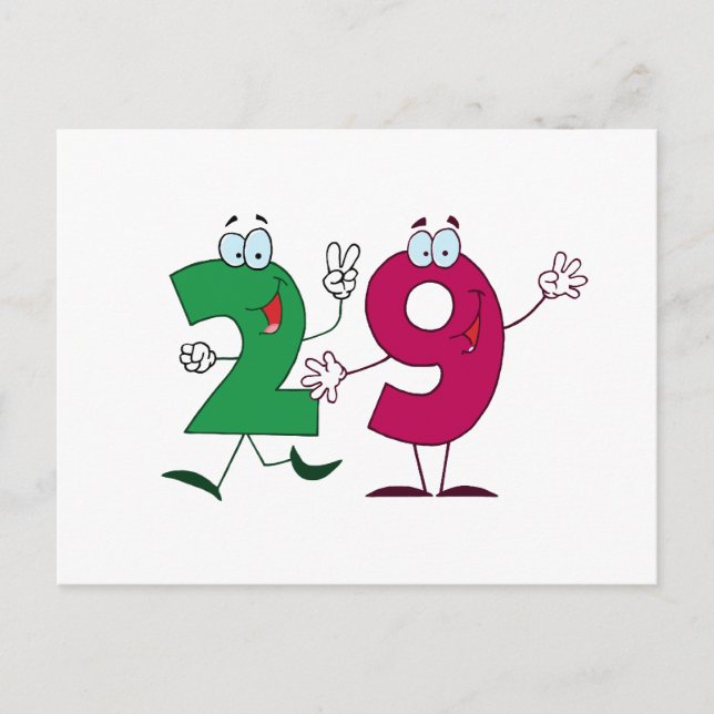 Happy Number 29 Postcard (Front)