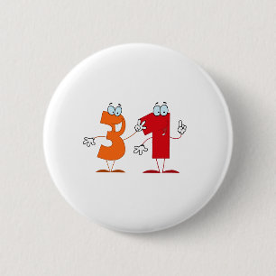 Happy Number 31 6 Cm Round Badge