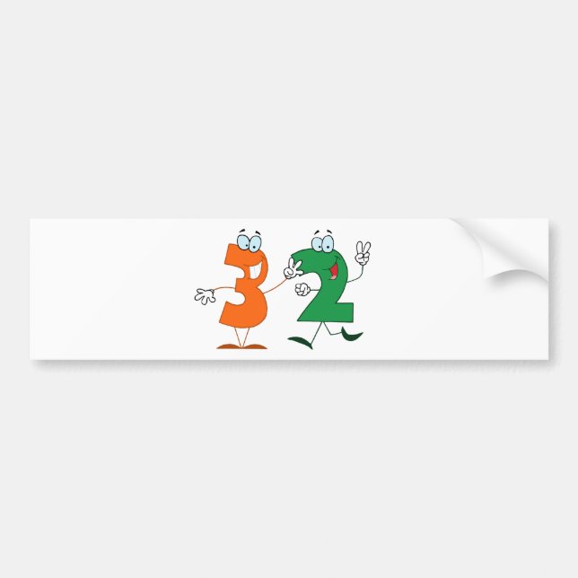 Happy Number 32 Bumper Sticker (Front)