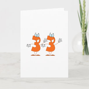Happy Number 33 Card