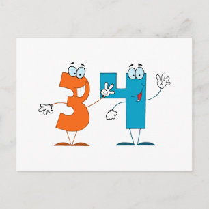 Happy Number 34 Postcard