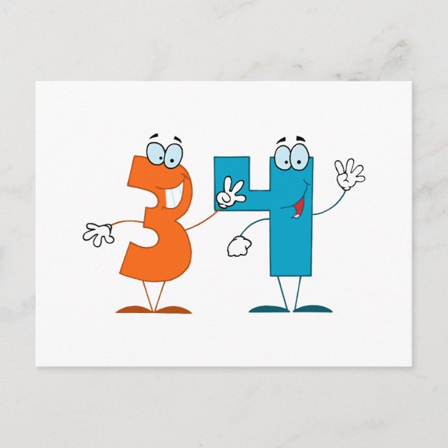 Happy Number 34 Postcard (Front)