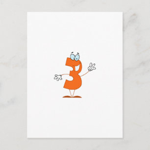 Happy Number 3 Postcard
