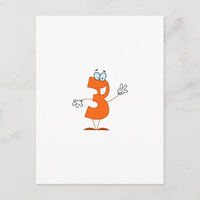Happy Number 3 Postcard (Front)
