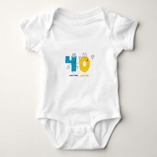 Happy Number 40 Baby Bodysuit