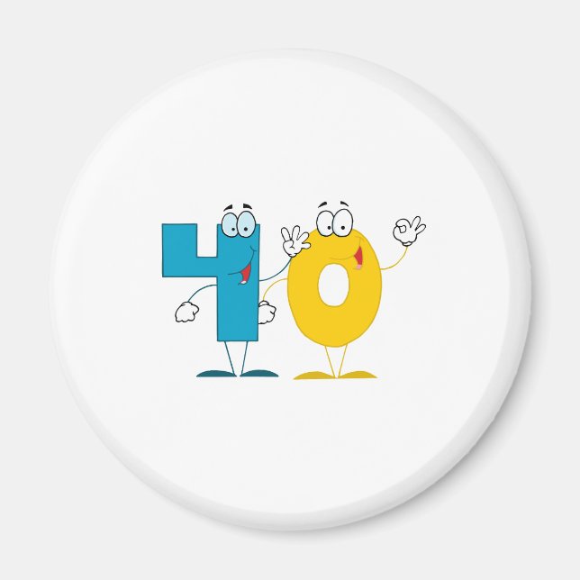 Happy Number 40 Magnet (Front)