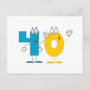 Happy Number 40 Postcard
