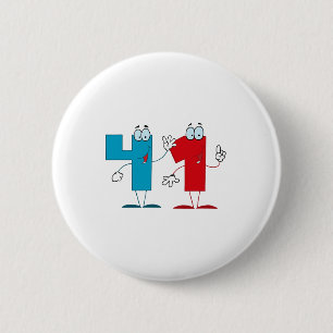 Happy Number 41 6 Cm Round Badge