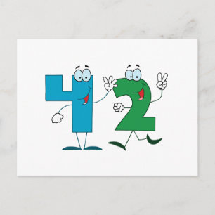 Happy Number 42 Postcard