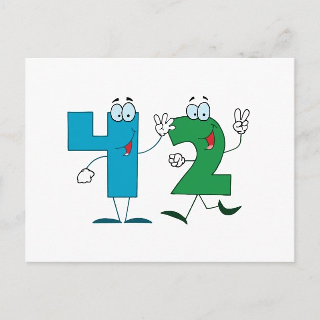 Happy Number 42 Postcard (Front)