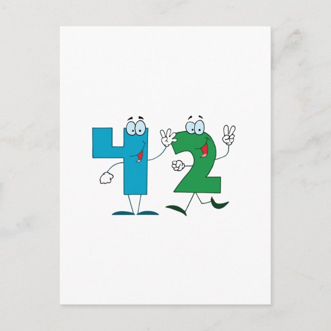 Happy Number 42 Postcard (Front)