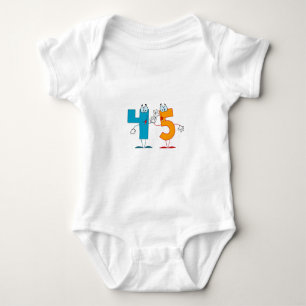 Happy Number 45 Baby Bodysuit