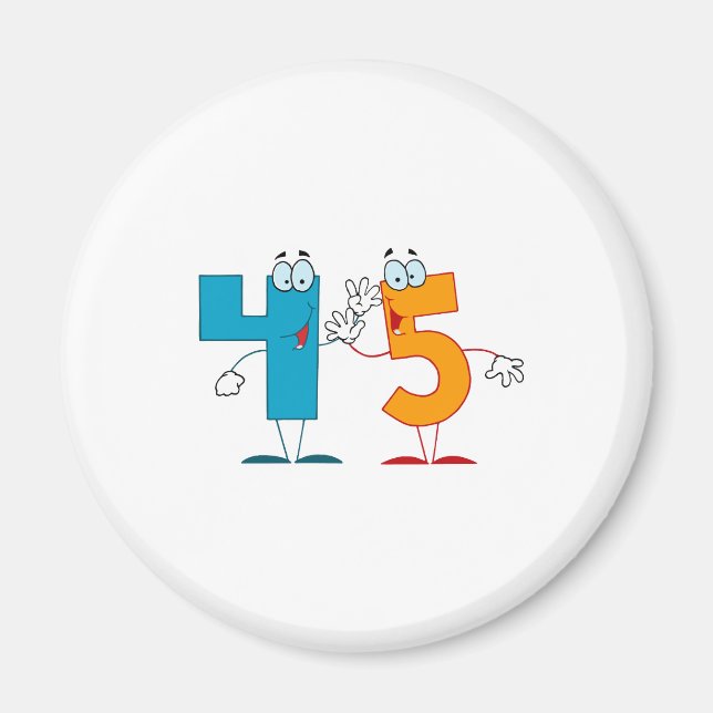 Happy Number 45 Magnet (Front)