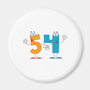 Happy Number 54 Magnet