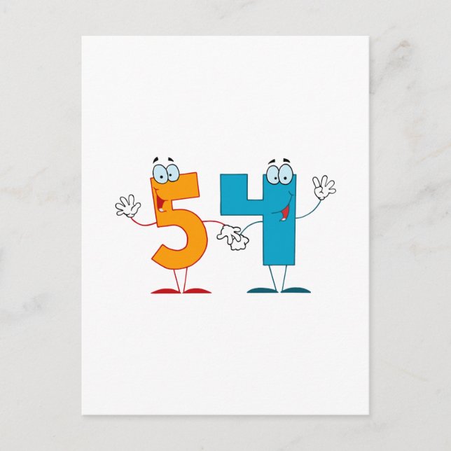 Happy Number 54 Postcard (Front)