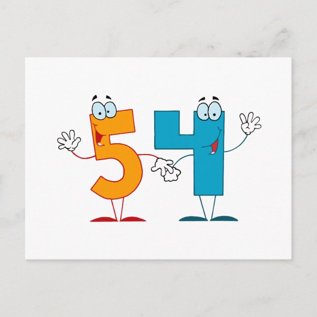 Happy Number 54 Postcard (Front)