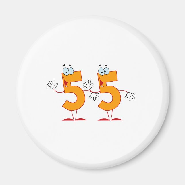 Happy Number 55 Magnet (Front)