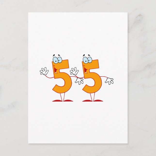 Happy Number 55 Postcard (Front)