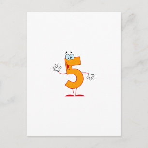 Happy Number 5 Postcard