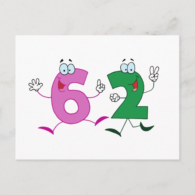 Happy Number 62 Postcard (Front)