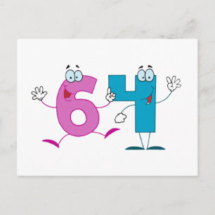 Happy Number 64 Postcard