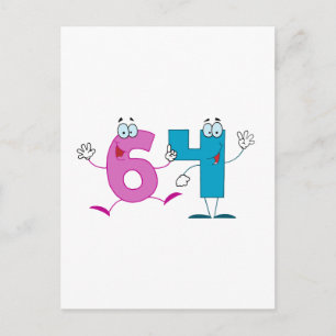 Happy Number 64 Postcard