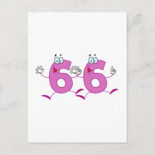 Happy Number 66 Postcard