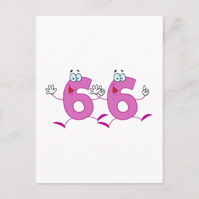 Happy Number 66 Postcard (Front)
