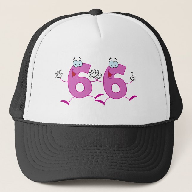 Happy Number 66 Trucker Hat (Front)