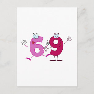 Happy Number 69 Postcard