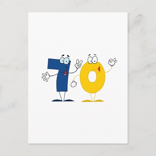 Happy Number 70 Postcard (Front)