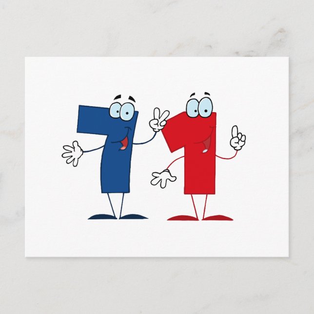Happy Number 71 Postcard (Front)
