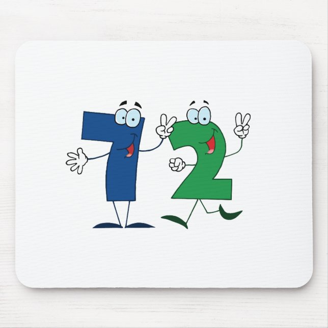 Happy Number 72 Mouse Pad (Front)