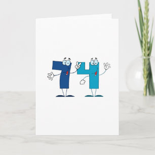 Happy Number 74 Card