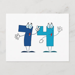 Happy Number 74 Postcard