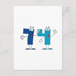 Happy Number 74 Postcard