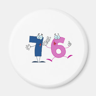 Happy Number 76 Magnet