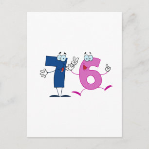 Happy Number 76 Postcard